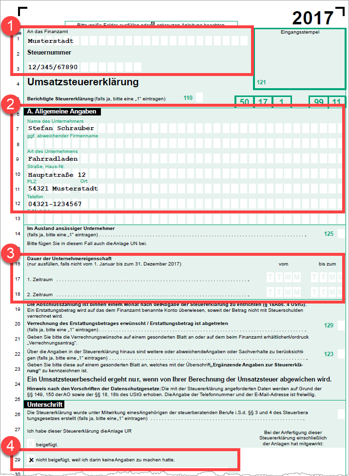 Vereinfachte steuererklärung formular | Wer kann die vereinfachte